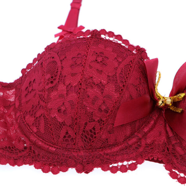 Sexy Lace  Cup Bra Set Christmas Valentine's Day Gift Temptation Stockings Thong - Image 6