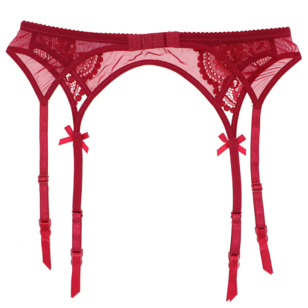 Sexy Lace  Cup Bra Set Christmas Valentine's Day Gift Temptation Stockings Thong - Image 3